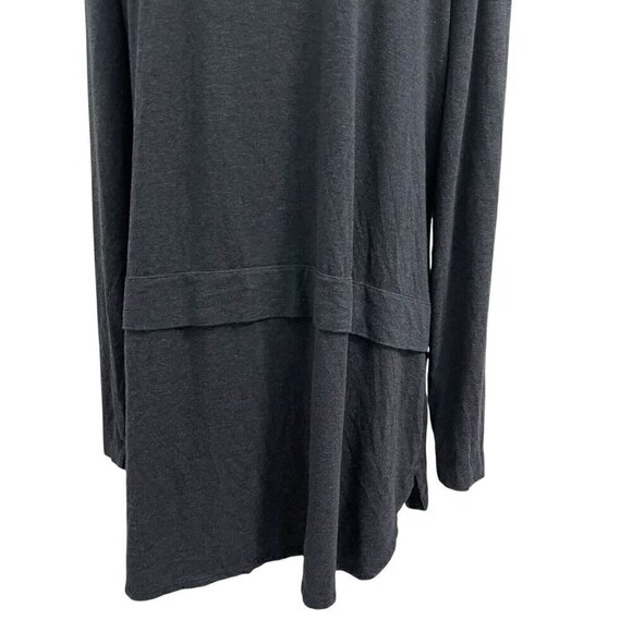 Cut Loose Layered Tunic Top Knit Long Sleeve Lagenlook Navy Blue size Medium - Picture 2 of 5